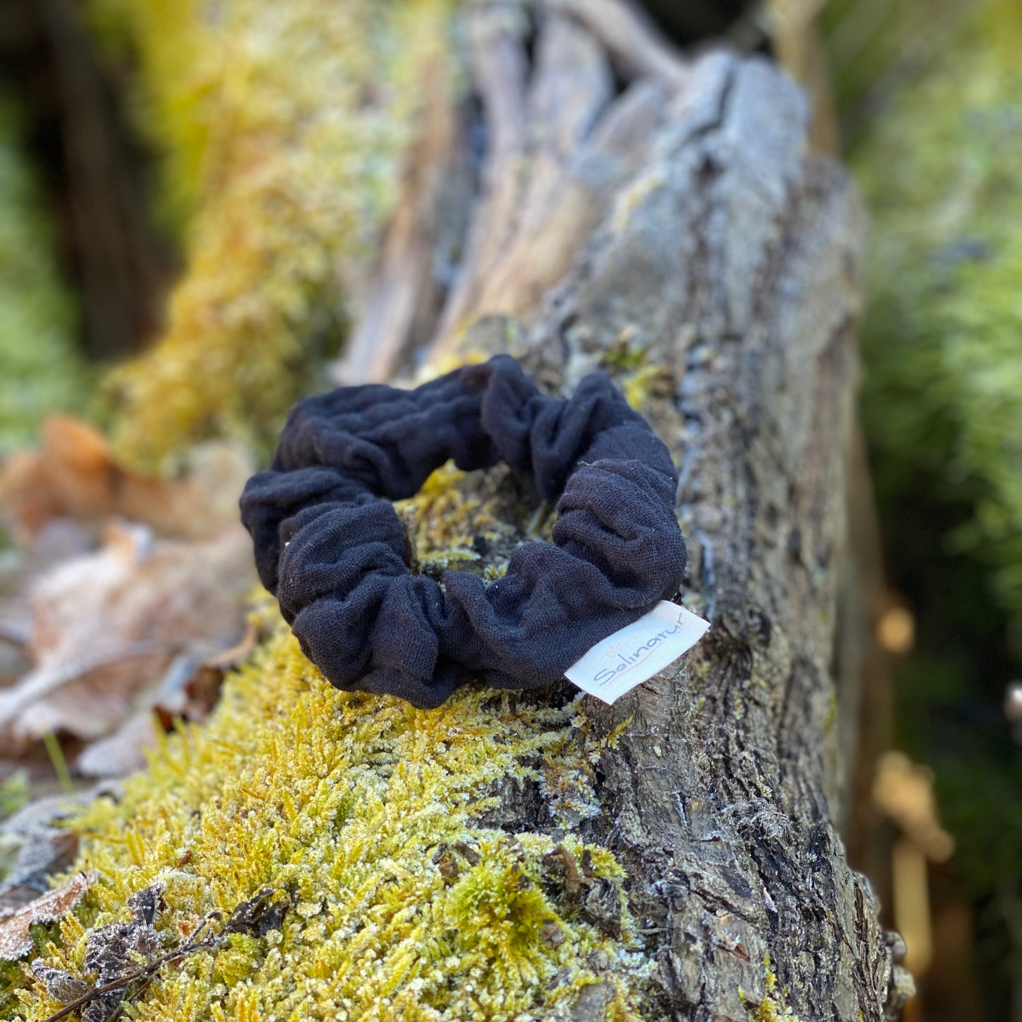 Schwarzes Zopfgummi 100% Baumwolle